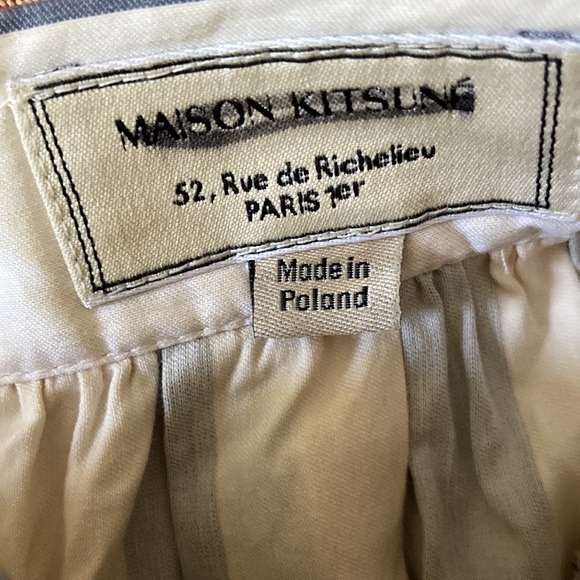 Maison Kitsuné Blue Striped Skater Skirt - Picture 6 of 8